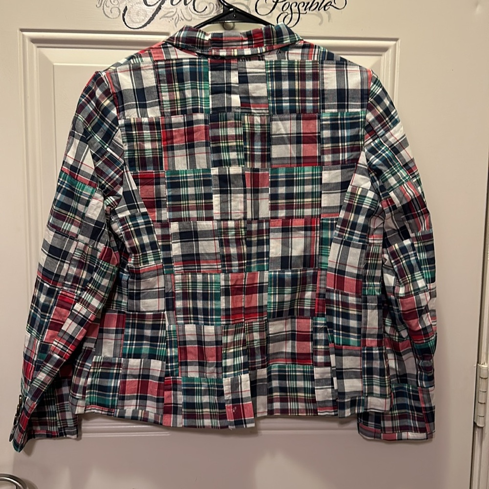 Talbots Red/Green 12p Patchwork Plaid Cotton Maxi… - image 4